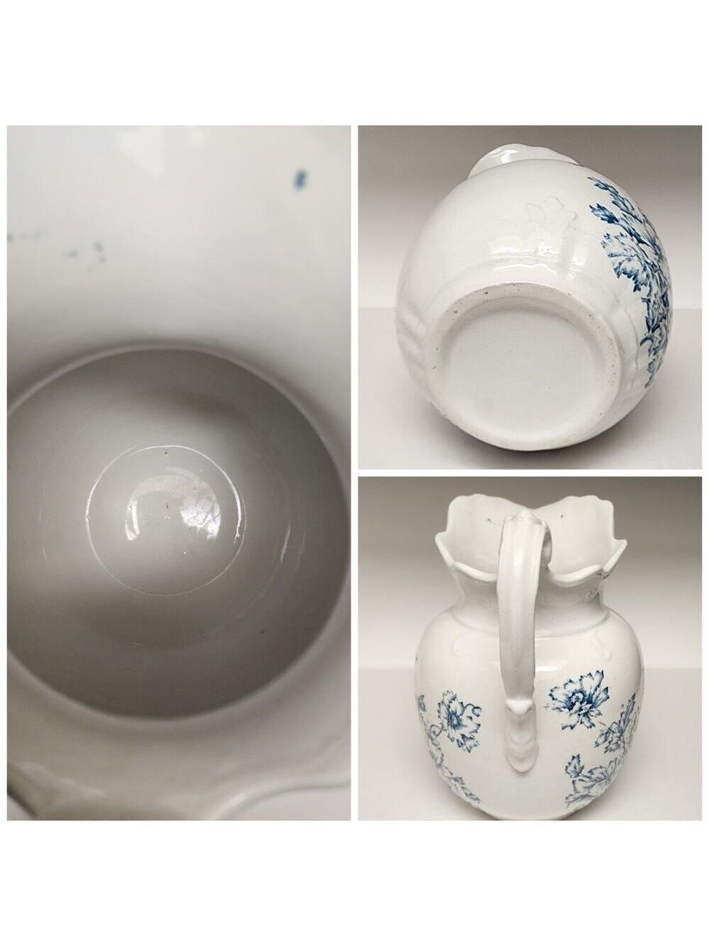 Warranted England Antique 1940s 5pc Pitcher/ Basin Wash Set Super Rare Find - Picture 5 of 16